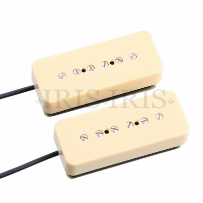 Stacked P90 Humbucker Pickups Alnico 5 Magnet Neck Bridge Ivory Ebay