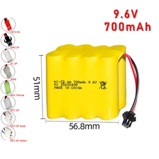 9.6V 700mAh Ni-Cd AA Battery Pack Rechargeable For RC Car Toys SM JST EL KET-