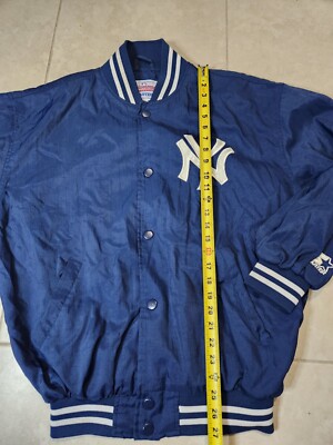 Veste Vintage Yankees New York Starter Puffer - XL Bleu | Collection Dugout Années 90