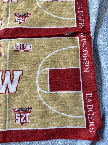 Wisconsin Badgers Basketball 125 Seasons Big Ten Rally Towel *LOT OF 2* - Picture 3 of 5