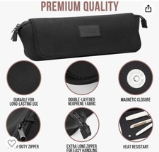 HAIR TOOLS TRAVEL BAG Heat Resistant Mat for Straightener Black BAREFOOT CARIBOU