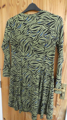 Fashion Green Leopard Print Dress Primark ATMOSPHERE PRIMARK Green