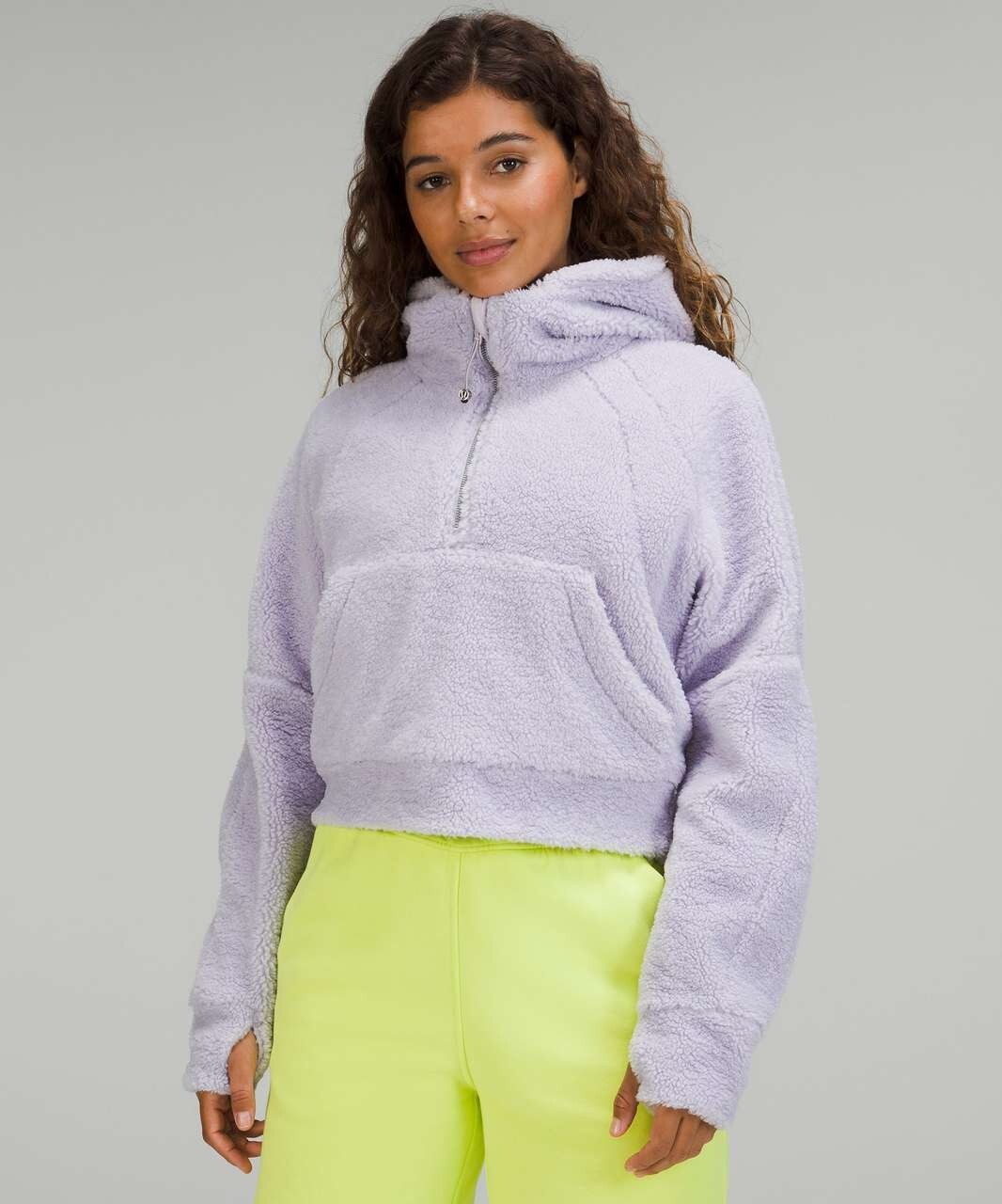 NWT Women Lululemon Scuba Oversized Half-Zip Fleece Hoodie XS/S Lavender  Purple | eBay