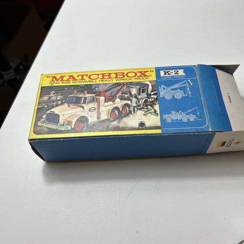 Matchbox King Size K-2 Scammell Heavy Wreck Truck Used W Box Vintage - Picture 11 of 24