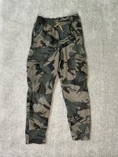 Wrangler Camouflage Cargo Pants Boys Draw String Slim Size 12