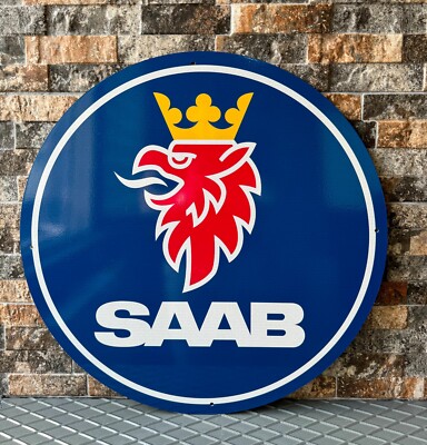 SAAB  RARE Sign - XL  19.7'' (50cm) SAAB advertising sign -  Custom carved