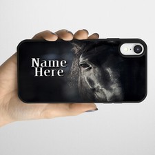 Personalised Horse iPhone Case Slim Silicone Phone Cover All Models Pony DP38