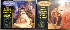 2 GLOW IN THE DARK 500 Piece Jigsaw Puzzles "Dragon Lord" - "Dragon Spell"