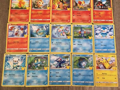 Pokemon 25th Anniversary - McDonalds NON-Holo FULL SET of