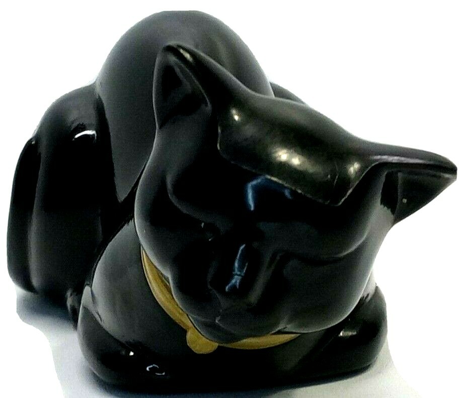 Vintage Avon Black Cat Cologne Bottle Here's My Heart Kitty Gold