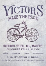 Vintage Bicycle STENCIL, LARGE, XL Industrial Retro Old Bike Shop Sign 250 MYLAR