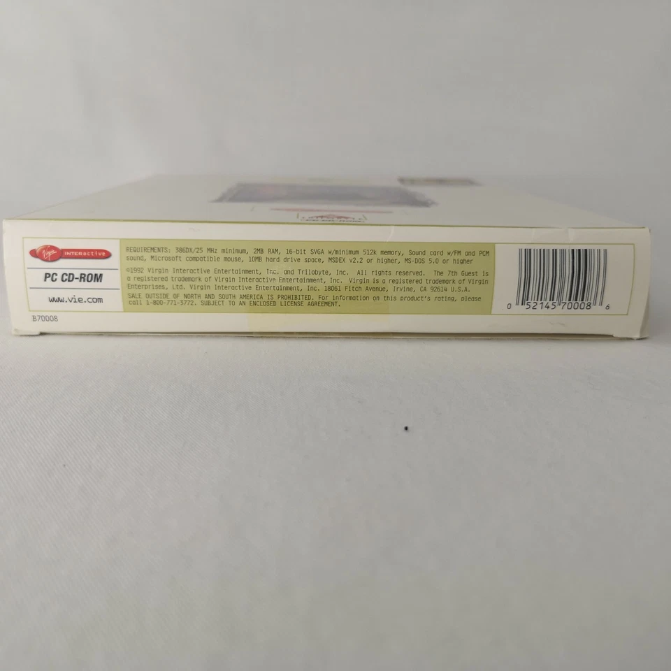 The 7th Guest New Vintage 1992 PC Big Box Horror Adventure Game Haunted Mansion - Image 4 of 4