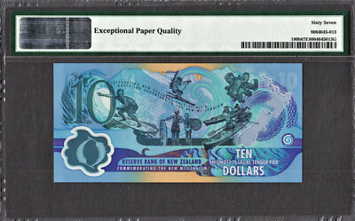 オーストラリア　ニュージーランド　記念 New Zealand COMMEMORATIVE $10 RED SERIAL 2000 P-190b SUPERB GEM