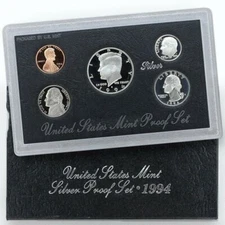 1994 U.S. Mint Silver Proof Coin Set in original box Birth Year 1994 Set 