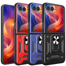 For Moto Razr 60 Ultra Case,Military Drop Proof & 360° Rotatable Ring Stand