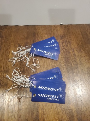 Vintage Midwest Airlines Bag Tag Lot of 20 New Unused Blank Defunct MKE Airline - Picture 2 of 12
