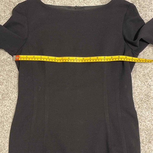 Donna Degnan schwarz Langarm Shiftkleid hinten Reißverschluss Größe 8 gebraucht - Bild 8 von 9