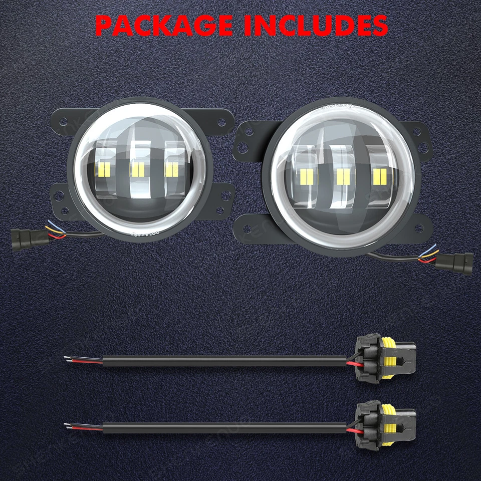 Kit combinado de faros LED halo de 7 pulgadas y luces antiniebla de 4"" para Hummer H2 H3T 06-10 Foto 3 de 4