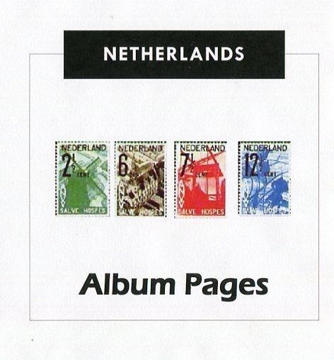 Netherlands CD-Rom Stamp Album 1852-2016 Color Illustrated Album Pages