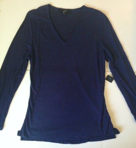 NEW! GNW Top Women's Navy Large or Black Medium V-Neck Ribbed Long Sleeves Lined - Picture 12 of 23