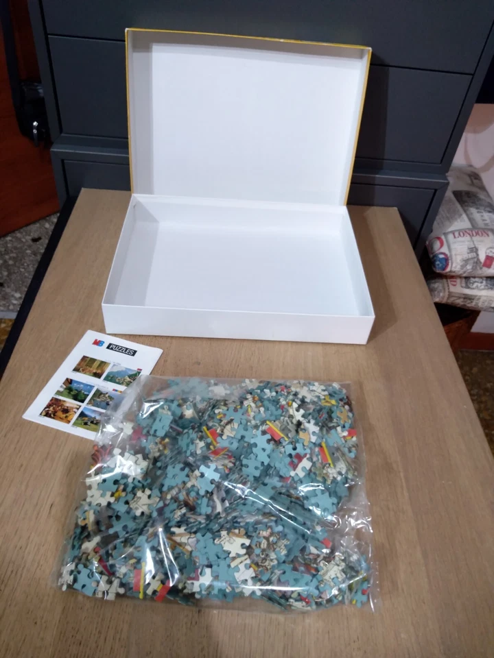 Nuovo MB France Puzzle 1000 pezzi Mappamondo scatola senza pellicola - Immagine 2 di 4