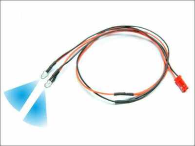 2x LED 5mm BEC JR-Stecker 6-12 Volt fertig verlötet Beleuchtung Auto Boot Heli