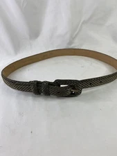 WCM New York Womens Belt  Medium Leather Metallic Textured Leather 6875 31