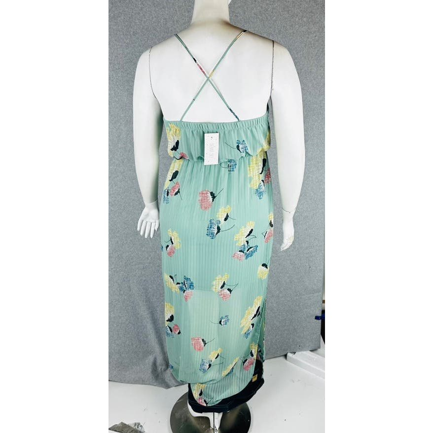 sienna sky green floral dress Silky Bindra - Green Panelled Anarkali Set - Lillys Boutique London main image 0