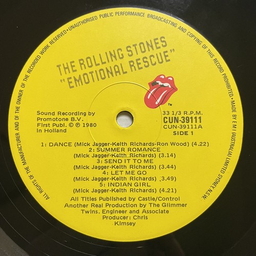 The Rolling Stones Emotional Rescue Vinyl Record 12” 33 RPM CUN-39111 RSR 1980 - Picture 2 of 24