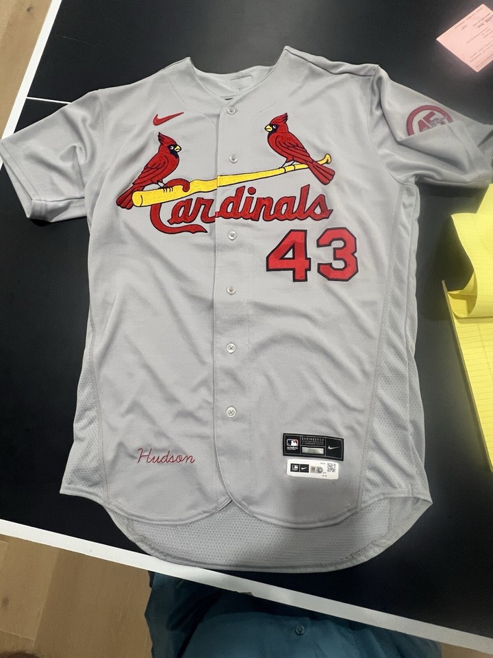 St. Louis Cardinals Dakota Hudson 43 Game Used Grey Jersey eBay