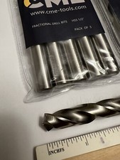 10pcs HSS Fractional Size 1/2 Jobber Drill Set Free Ship USA HM-1/2