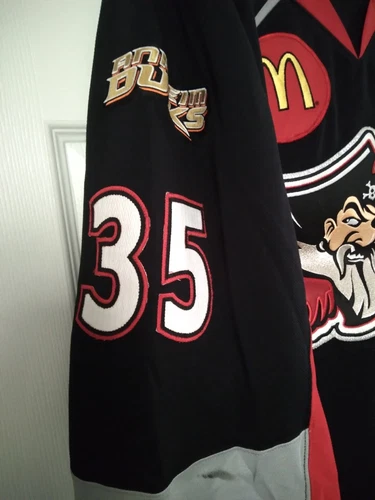 Portland Pirates Game Worn Reebok Hockey Jersey AHL Size 58 #35 JP Levasseur COA