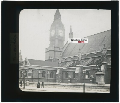 Westminster Hall, London, Foto Glasplatte, schwarz-weiß, positiv 8,5x10 cm