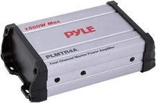Pyle 1500W 4-Channel Marine Amplifier Receiver - Waterproof & Black