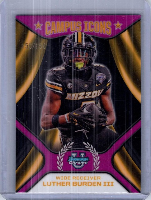 2024 Bowman University Chrome #CI-16 Luther Burden III Campus Icon Fuchsia #/150
