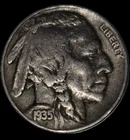 1935-P Philadelphia Indian Head Buffalo Nickel Fine Condition 5c Coin Five Cents