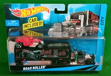 Hot Wheels 2013 City Road Roller Truck with Boneshaker, "Hot Rod Shop", NIP!!!!