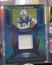 2025 Panini Certified Football Tyler Warren New Generation Patch Colts RC /199