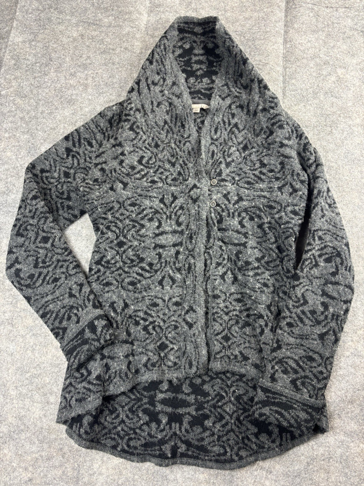 Royal Robbins Cardigan Sweater Women’s M Wool Blend Geometric Cozy Winter 90s
