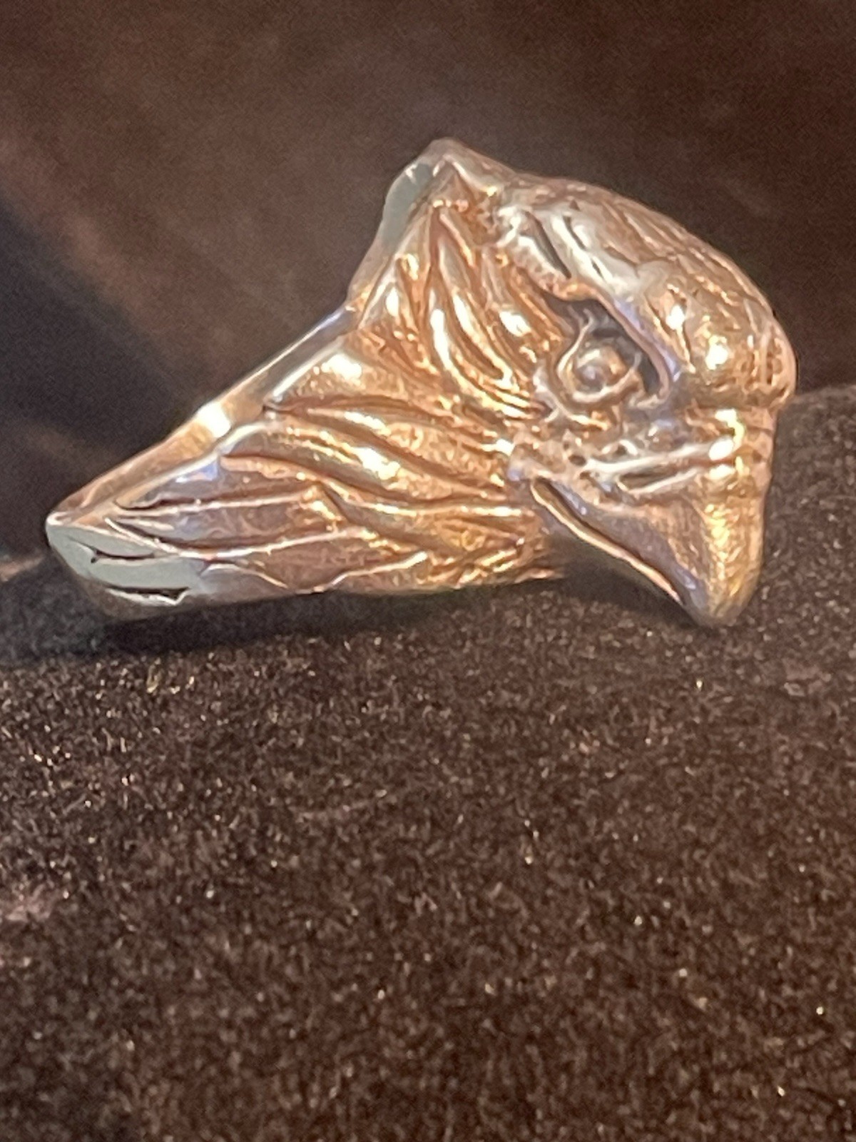 Unique Beautiful Sterling Silver Eagle Head Ring … - image 3