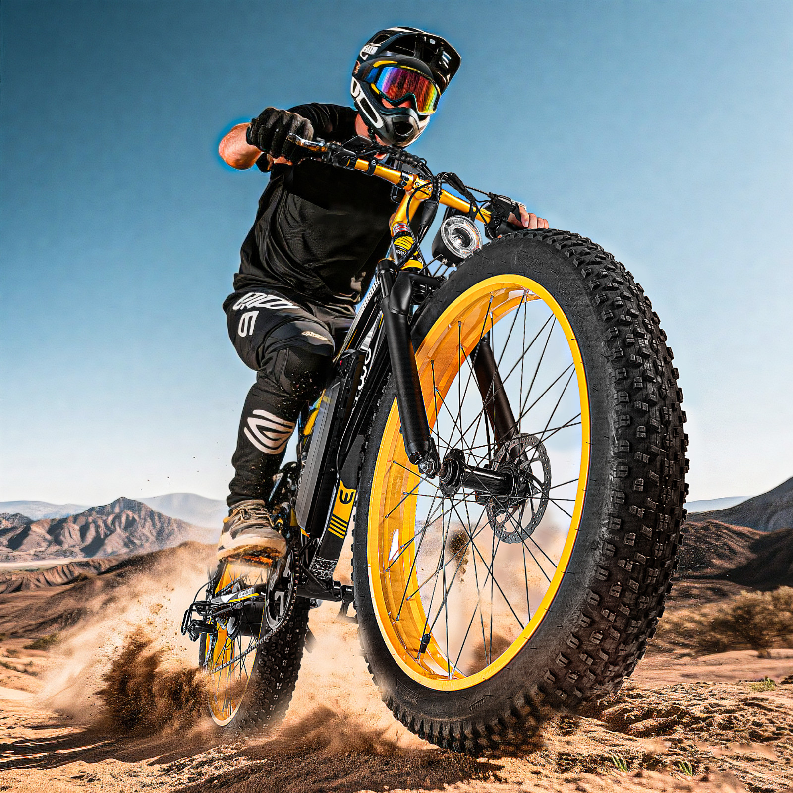 26"Fat Tire Electric Bike for Adults 1500W 34MPH 60Miles Fast Mountain Bicycle
