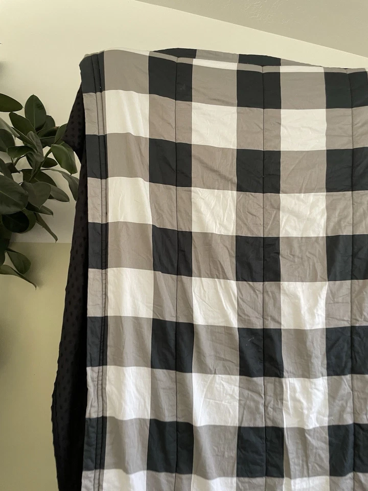 Beddys Black and White Plaid Twin Comforter Top - Image 2 of 4