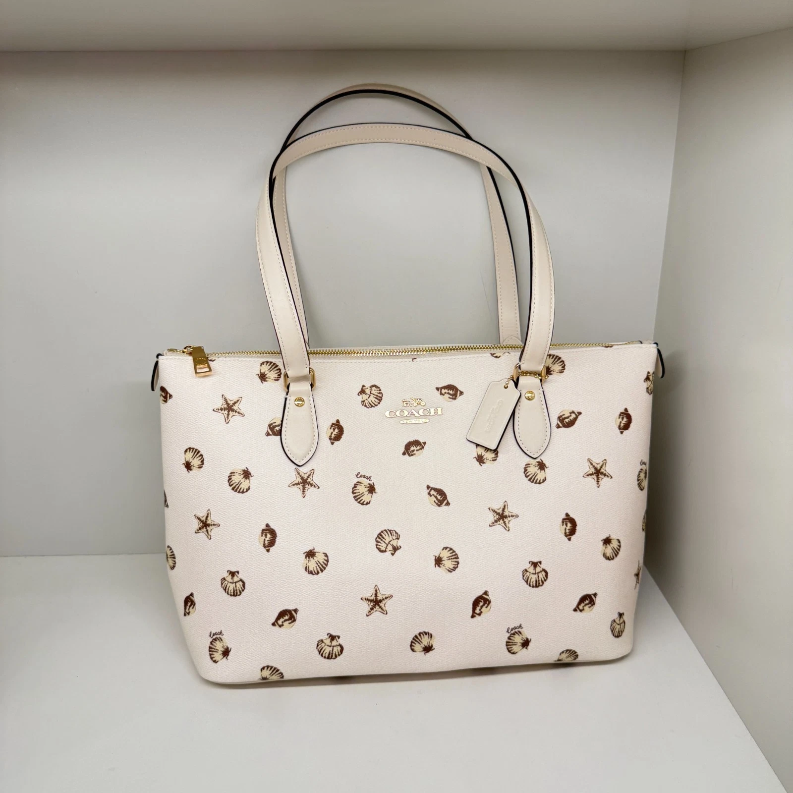 Borsa Coach Gallery con stampa a conchiglia CBM12