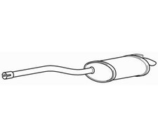 Rear Exhaust Silencer Tail Pipe (Lock Seam) for Ford S-Max TDCi 1.8 (2006-2010)