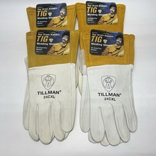 Lot Of 4 Tillman 24CXL Leather Premium TIG Welding Gloves XL Top Grain Kidskin