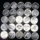 Lot Of 25 1 Gram 999 Fine Silver Rounds 1g Buffalo Monarch Various Mints Designs