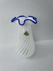 Fenton Glass Blue Ridge Spiral Cobalt Blue Crest Vase