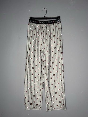 Boys Size M/L - Tommy Hilfiger Flag Gray Plaid Sleepwear Pajama Pants Bottoms - Picture 3 of 4
