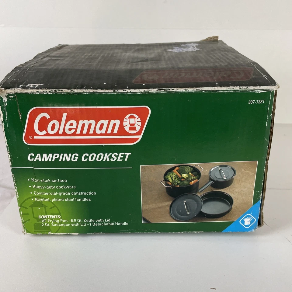 Coleman Camping Cookset  Frying Pan Sauce Pan 807-738T - Image 2 of 4