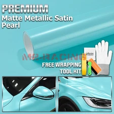 Premium Matte Metallic Satin Pearl Teal Vinyl Car Wrap Sticker Decal Sheet Film